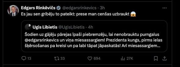 Latviya prezidenti piyada keçidində maşının altında qalmaqdan son anda xilas oldu - FOTO