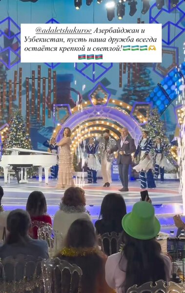 Əməkdar artist Özbəkistanda yeni il şənliyində - FOTO