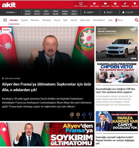 Türkiyə mətbuatı İlham Əliyevin çıxışından YAZDI - FOTO