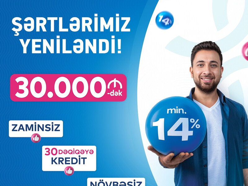 FAİZLƏR ENDİ, ŞƏRTLƏR DƏYİŞDİ: Bank of Baku-dan min.14% ilə 30.000 AZN-dək KREDİT