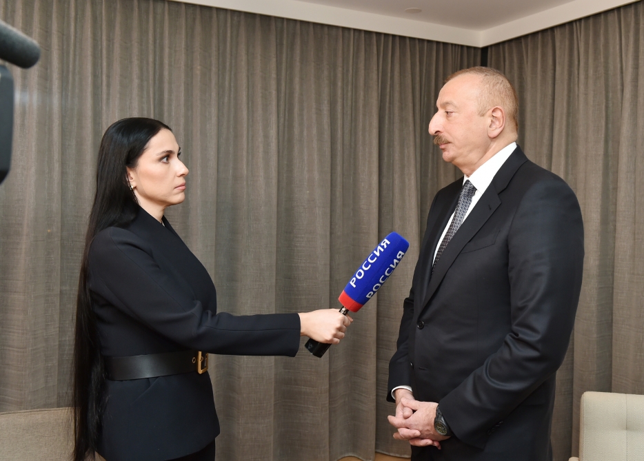 Azərbaycan Prezidenti İlham Əliyevin Rusiyanın "Rossiya-24" televiziya kanalına müsahibəsi - VİDEO