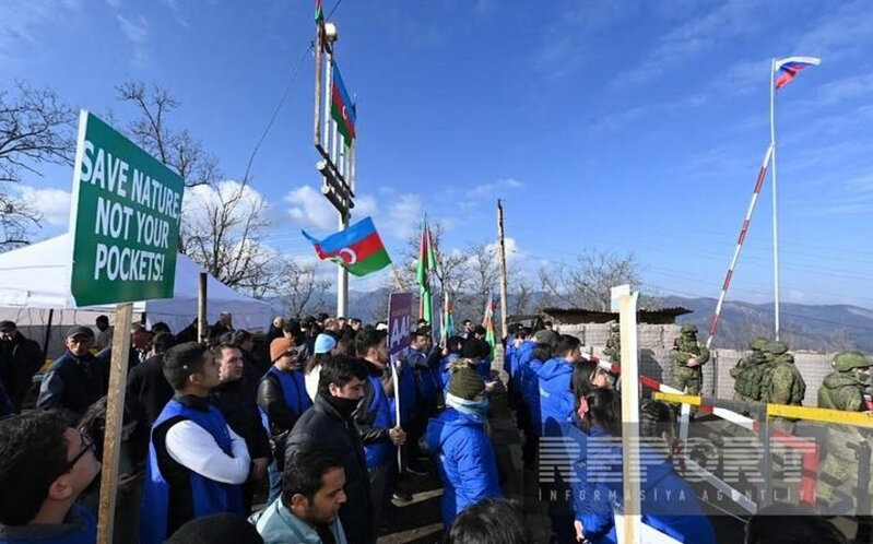 Xankəndi-Laçın yolunda keçirilən etiraz aksiyası bir həftədir davam edir - CANLI YAYIM