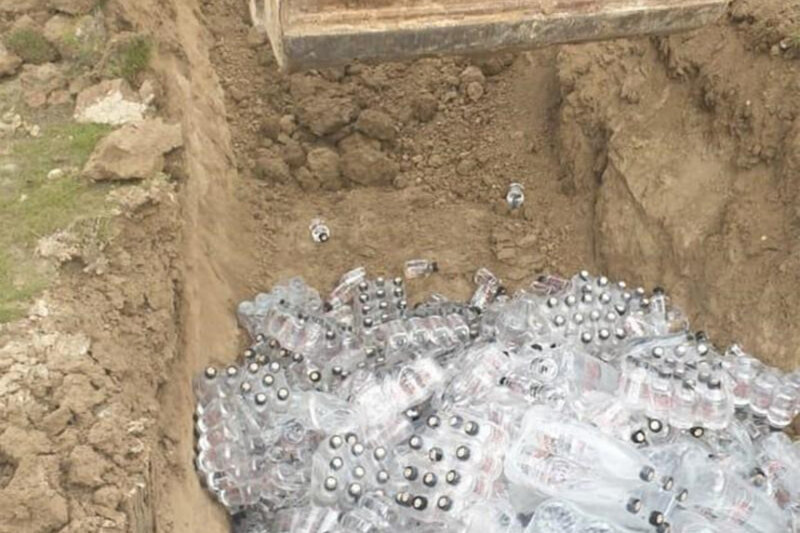İstehlak üçün yararsız mineral sular məhv edilib