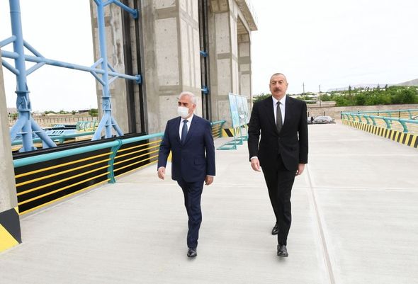 Prezident Ordubad Su Elektrik Stansiyasının tikintisi ilə tanış olub - YENİLƏNİB+FOTO