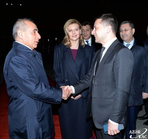 Vladimir Zelenskinin Bakıya səfəri başa çatıb - FOTO 