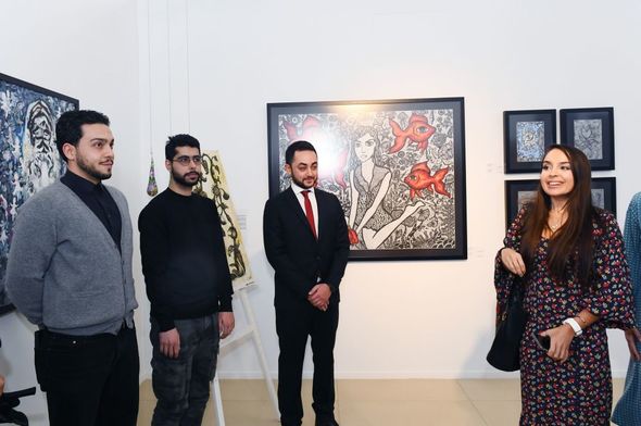 İlham Əliyev və Mehriban Əliyeva Heydər Əliyev Mərkəzində təşkil edilən sərgilərdə - FOTO