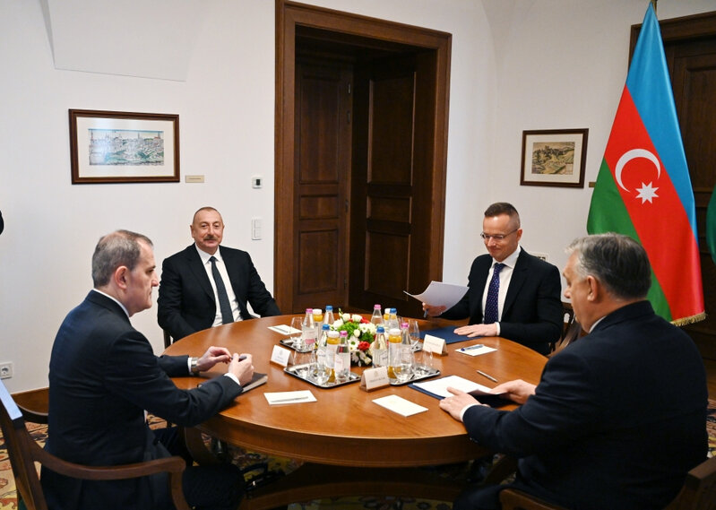 Prezident Macarıstanın Baş naziri ilə məhdud tərkibdə görüşü olub - FOTO