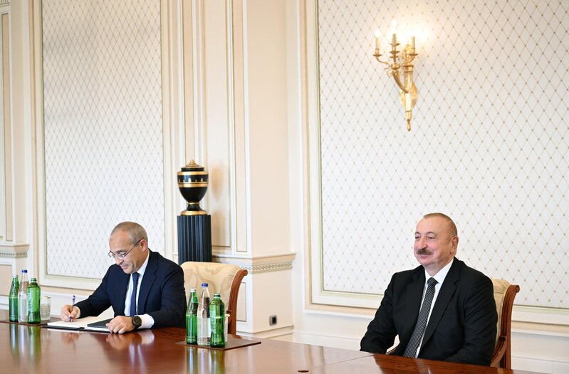 İlham Əliyev Gürcüstanın iqtisadiyyat və davamlı inkişaf nazirini qəbul etdi - FOTOLAR