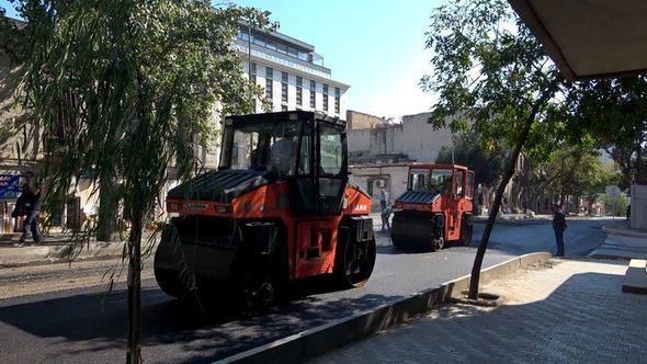Paytaxtın Mirəli Qaşqay küçəsi əsaslı təmir edilir - FOTO