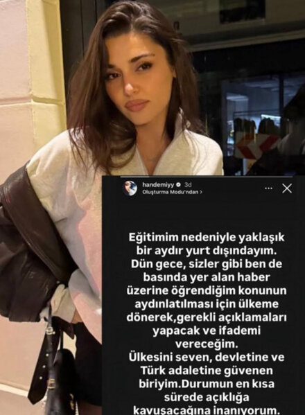 Hande Erçeldən haqqında çıxan xəbərlərə reaksiya