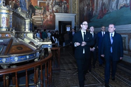Ceyhun Bayramov Vatikanda Müqəddəs Pyotr Bazilikası ilə tanış olub - FOTOLAR