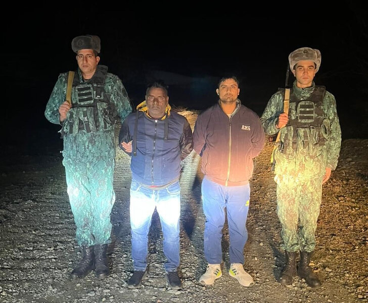 Dövlət sərhədini pozmağa cəhd edən əcnəbilər saxlanıldı - FOTO