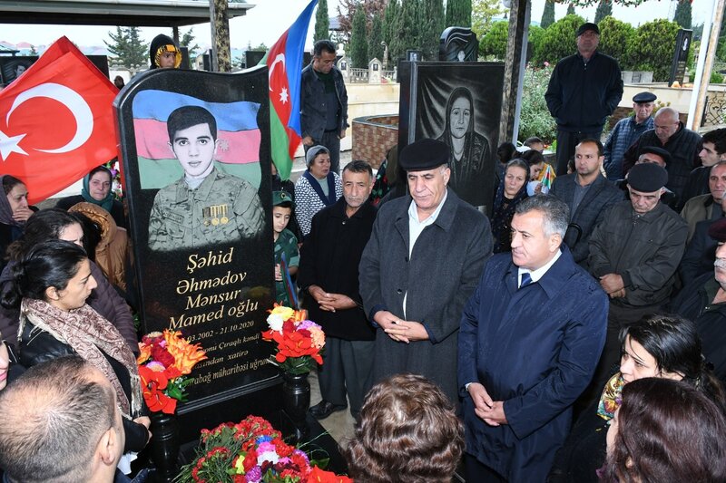 Şəhidlərimiz anım günlərində Abşeron rayonunda yad edilib - FOTOLAR