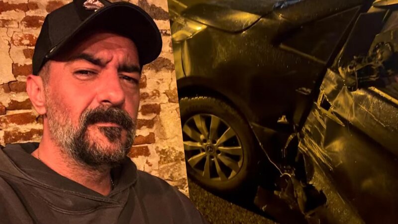 Türkiyəli aktyor avtomobil qəzasına düşdü