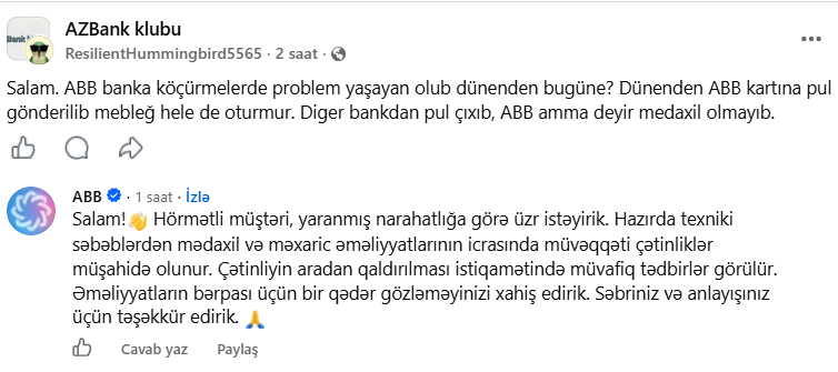ABB-də nə baş verir? – Vətəndaşın pulu yoxa çıxıb