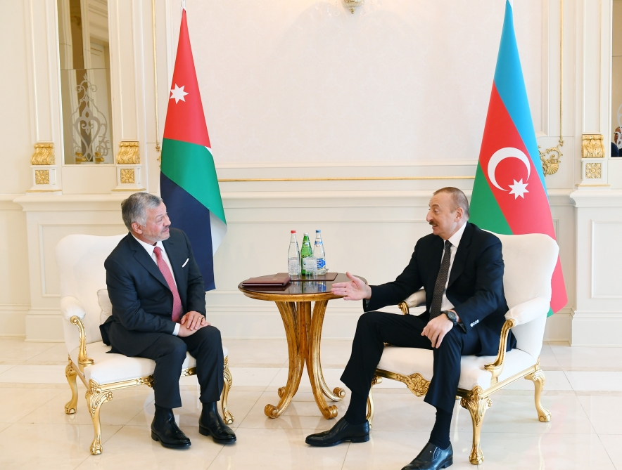 İlham Əliyev və İordaniya Kralının təkbətək görüşü olub - FOTO