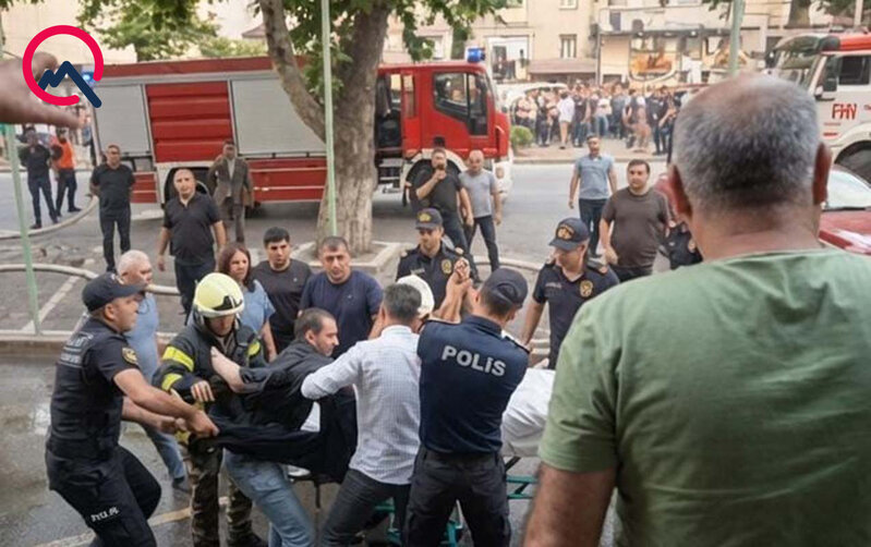 Xankəndidə yanğın: 5 nəfər xəsarət aldı