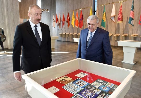 Prezident Tovuzda Dövlət Rəmzləri Muzeyinin açılışında - YENİLƏNİB+FOTO