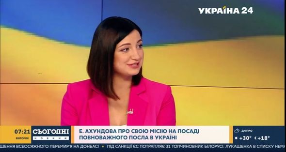 Ukrayna telekanalı Azərbaycan səfirinin müsahibəsini yayımlayıb - FOTO/VİDEO