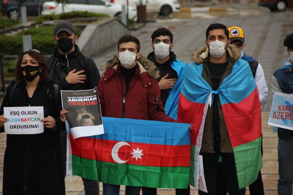 Kastamonu Universitetində təhsil alan azərbaycanlı gənclərdən Azərbaycan dəstək - FOTO