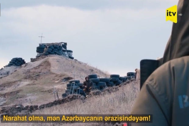 İTV-nin çəkiliş qrupu postda duran erməni hərbçilərini susdurdu - VİDEO