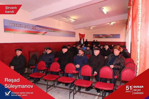Rəşad Süleymanov seçiciləri ilə görüşləri davam etdirir - FOTO