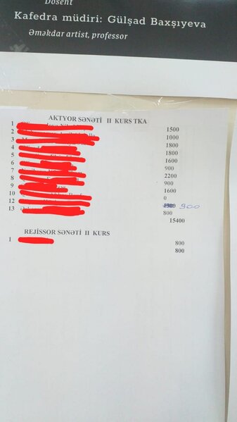 Bakıda universitet ödəniş etməyən tələbələrin siyahısını divardan asdı - FOTOLAR