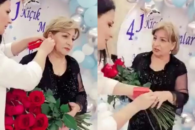 Xırdalanda qızıl hədiyyə edilən müəllimlə bağlı AÇIQLAMA