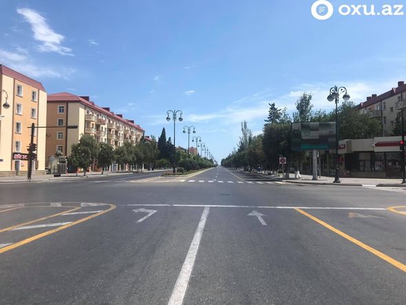Sumqayıtda sərt karantin rejiminin ilk günü - FOTO/VİDEO