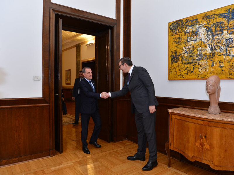 Ceyhun Bayramov Serbiya Prezidenti ilə görüşdü