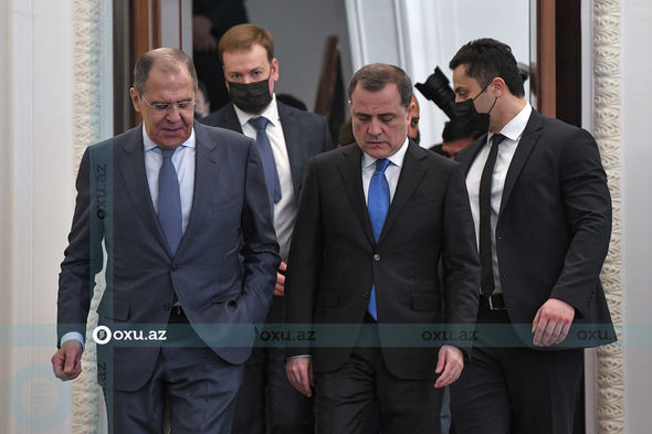 Bayramov-Lavrov mətbuat konfransı Oxu.Az-ın obyektivində - FOTOREPORTAJ