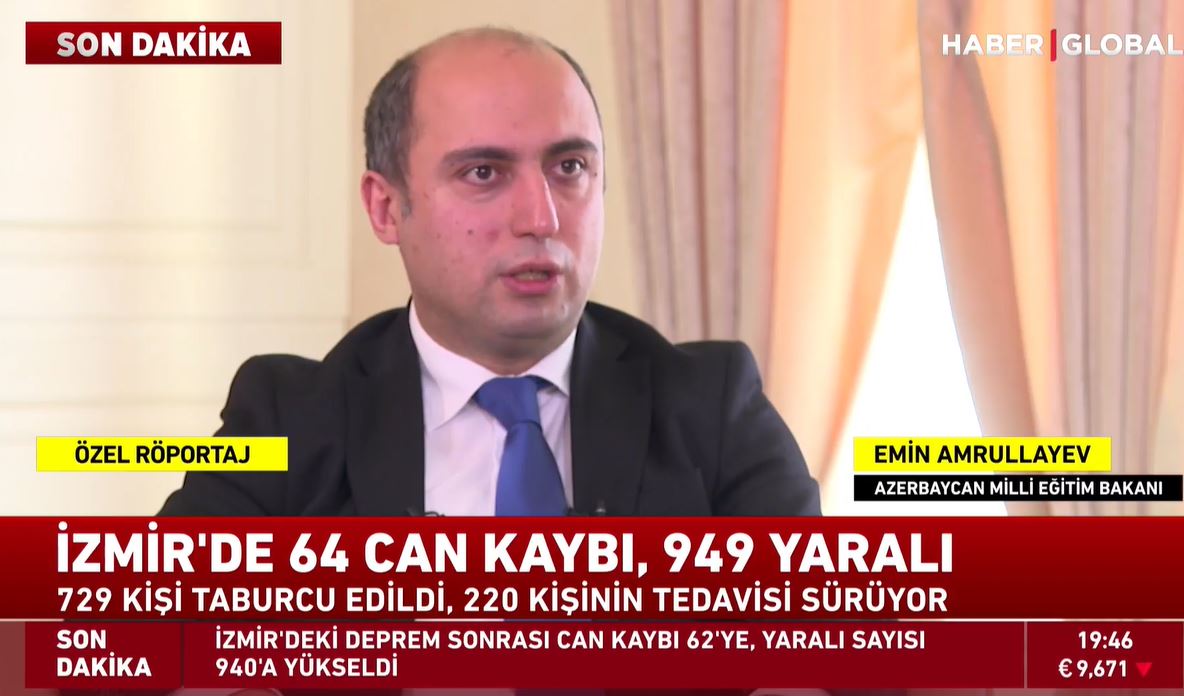 Təhsil naziri torpaqlarımız işğaldan tam azad olunandan sonra görüləcək işlərdən danışdı