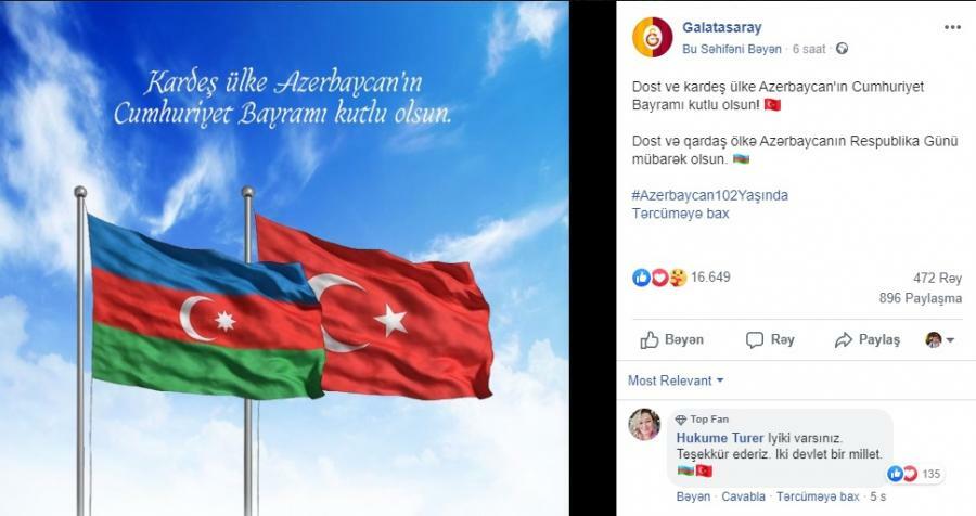 "Fənərbaxça", "Beşiktaş" və "Qalatasaray"dan Azərbaycana jest! - FOTO