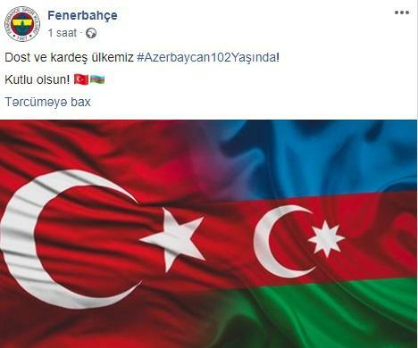 "Fənərbaxça", "Beşiktaş" və "Qalatasaray"dan Azərbaycana jest! - FOTO