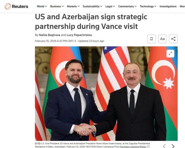 ABŞ vitse-prezidentinin Azərbaycana səfəri dünya mediasının diqqətindədir - FOTOLAR