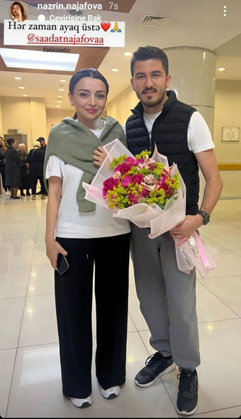 Xalq artistinin ağır xəstə olan gəlini xəstəxanadan evə buraxıldı - FOTO
