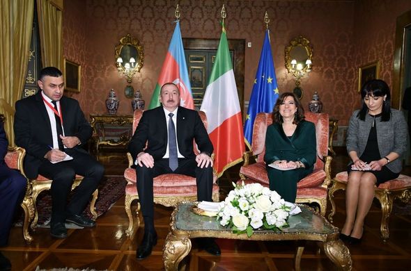 İlham Əliyev İtaliya Senatının Sədri ilə görüşdü - FOTO 