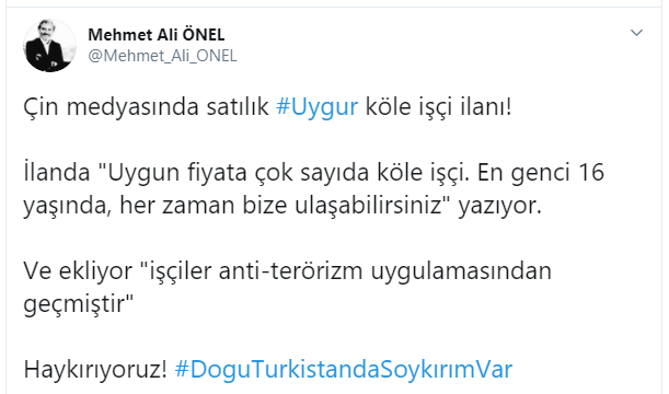 Çində Uyğur türkləri qul kimi satışa çıxarıldı – Ən kiçiyinin 16 yaşı var... - VİDEO