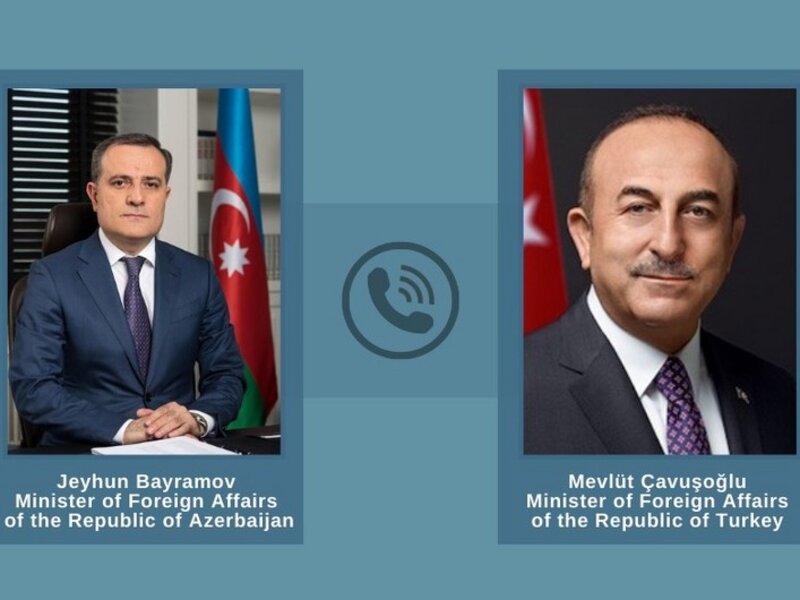 Ceyhun Bayramov və Mövlud Çavuşoğlu sülhməramlıların birgə fəaliyyətini müzakirə ediblər
