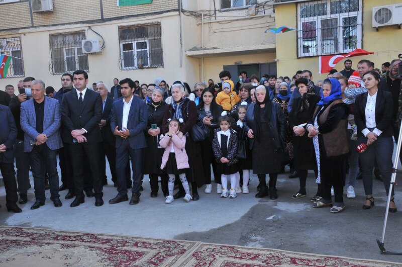 Abşeronda şəhid Fərid Məmmədovun il mərasimi keçirildi - FOTOLAR