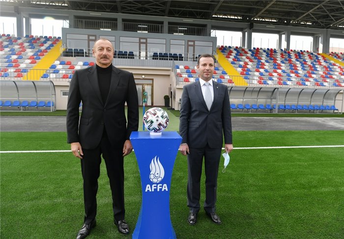 İlham Əliyev stadionun açılışında iştirak etdi, qapıya qol vurdu - FOTO+VİDEO
