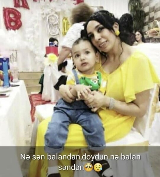 Binadan yıxılaraq ölən ana və övladının - Fotosu