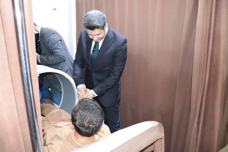 Abşeron rayonunun Şəhid ailələri və qaziləri Naftalanda müalicə olunur - FOTOLAR