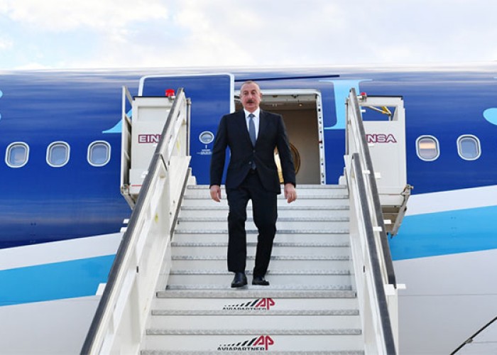 İlham Əliyev Bolqarıstana getdi - FOTO