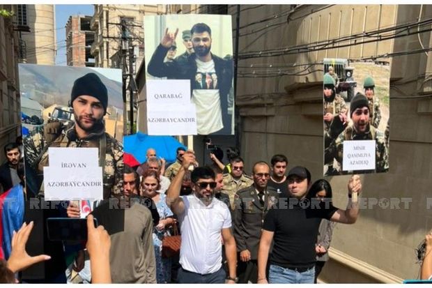 Bakıda Ukrayna səfirliyinin önündə aksiya: Misir Qasımlını azad edin
