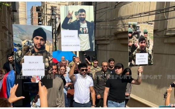Bakıda Ukrayna səfirliyinin önündə aksiya: Misir Qasımlını azad edin