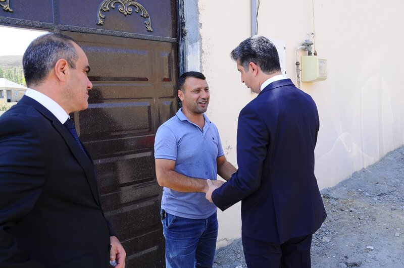 Vətən müharibəsinin ilk mülki şəhid ailəsi ziyarət olunub - Fotolar