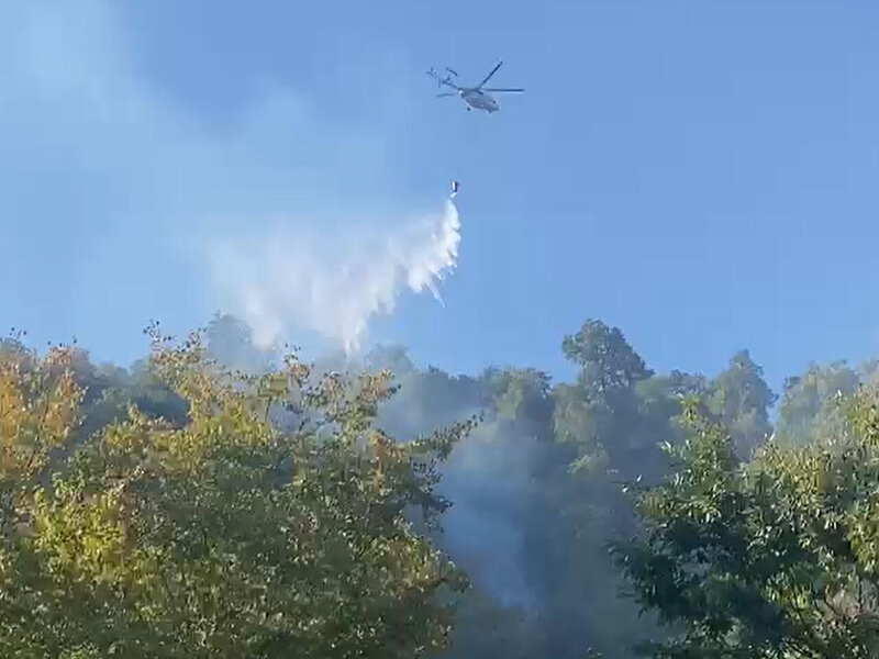 Xızıdakı yanğının söndürülməsinə helikopterlər cəlb olundu