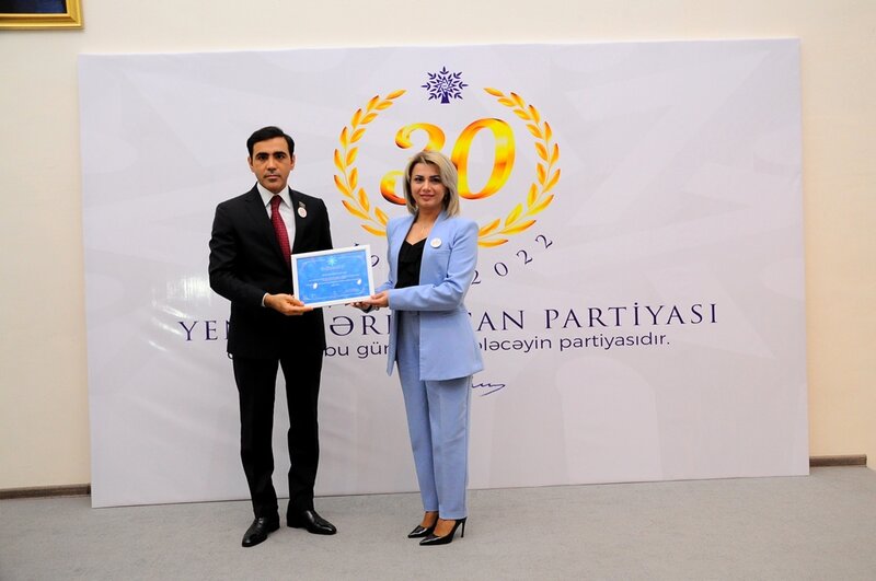 Naftalanda Yeni Azərbaycan Partiyasının təsis edilməsinin 30 illiyi qeyd edilib - FOTOLAR