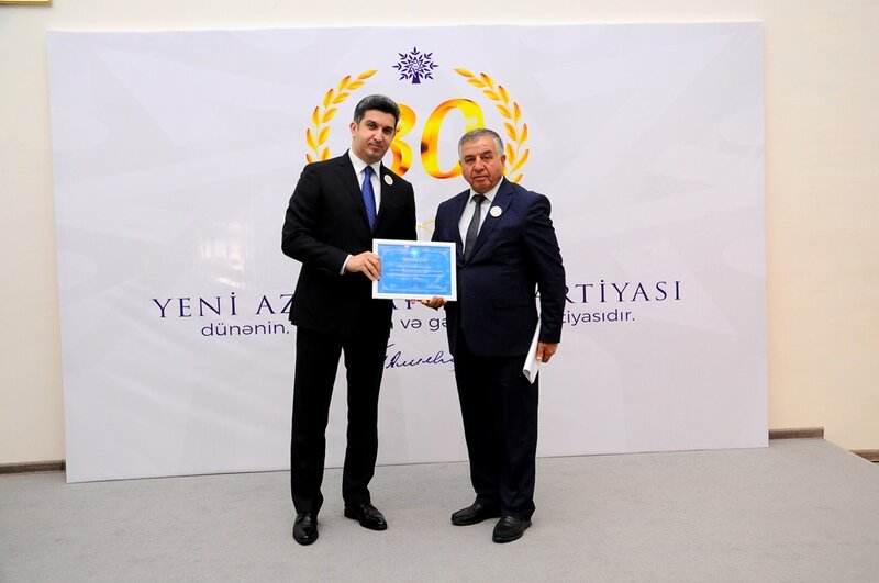 Naftalanda Yeni Azərbaycan Partiyasının təsis edilməsinin 30 illiyi qeyd edilib - FOTOLAR